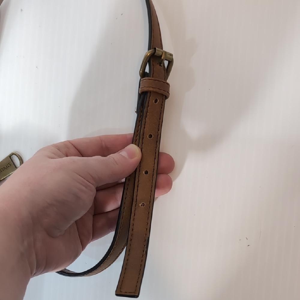 Steve Madden Brown PU Leather Crossbody Bag - Picture 6 of 16